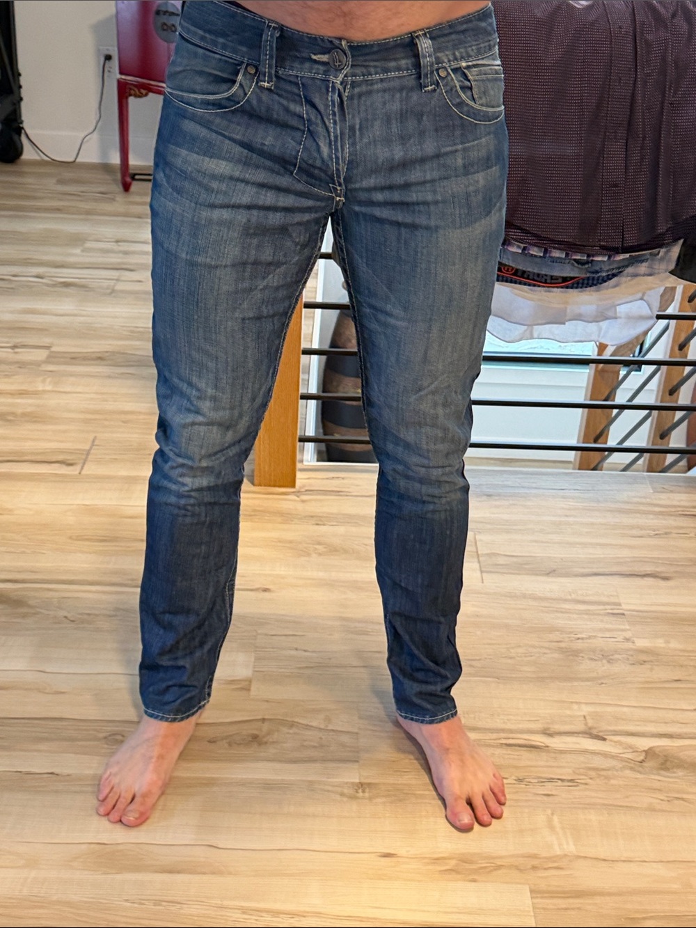 William Rast Mens Slim Indigo Skinny Jeans